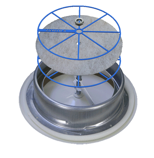 Pylový filtr na talířový ventil